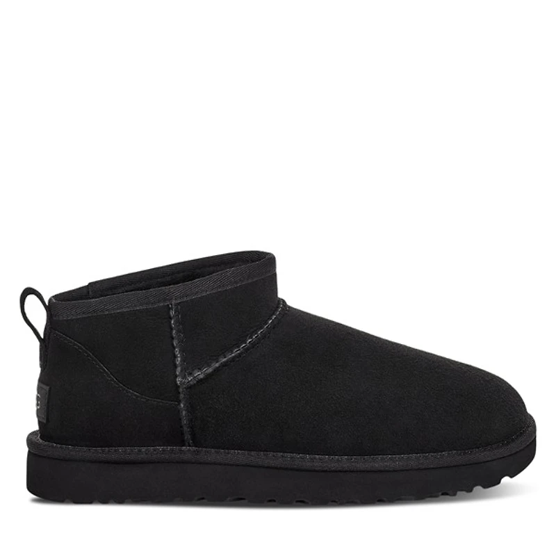 UGG Women's Ultra Mini Winter Boots Black, Leather