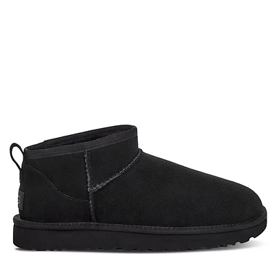 UGG Women's Ultra Mini Winter Boots Black, Leather