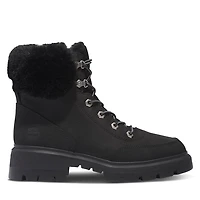 Timberland Women's Cortiney Valley Waterproof Mid Hiker Lace-Up Boots Nubuck Black, Leather