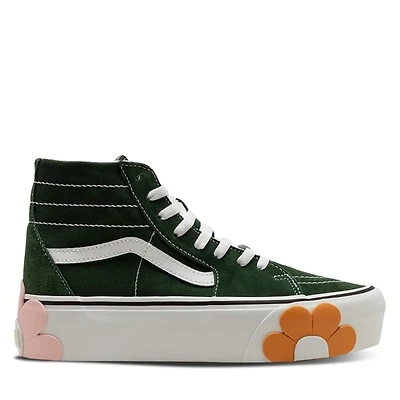 Vans Women's SK8-HI Tapered Stackform OSF Platform Sneakers in Green/White, Size 5, Canvas