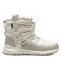 The North Face Women's Thermoball Lace-Up Up Winter Waterproof Boots White Misc, Rubber
