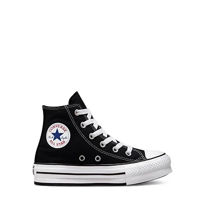 Converse Little Kids' Chuck Taylor All Star EVA Lift Hi Sneakers Black White, Largeittle Kid Canvas