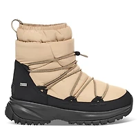 UGG Women's Yose Puffer Mid Winter Boots in Brown/Black in Beige, Size 6, Rubber