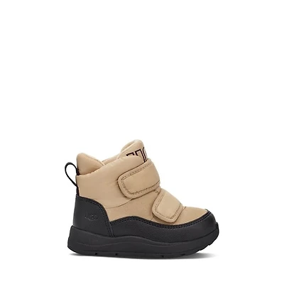 UGG Toddler's Yose Puffer Winter Waterproof Boots in Brown/Black in White Os, Size Toddler 12, Leather
