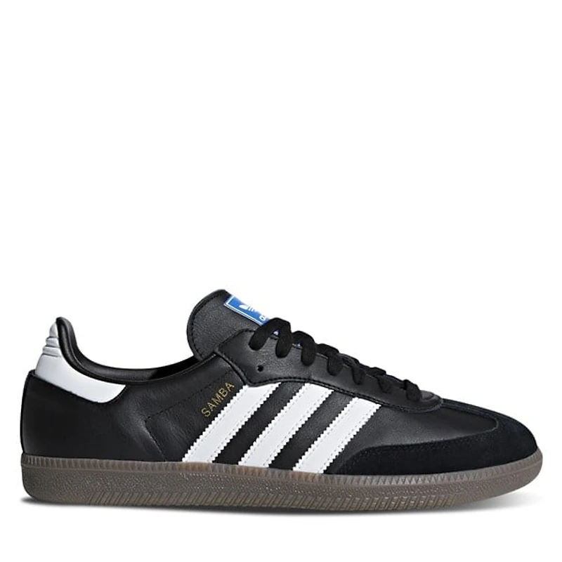 adidas Women's Samba OG Sneakers Black White Gum, Leather