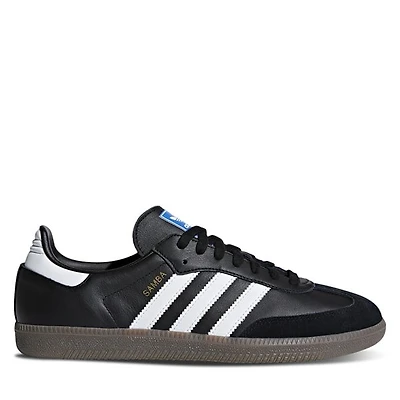 adidas Women's Samba OG Sneakers Black White Gum, Leather