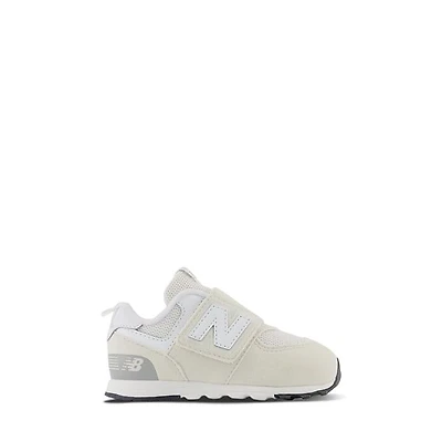 New Balance Toddler's 574 Sneakers Light Gray/White Gris, Toddler Leather