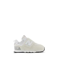 New Balance Toddler's 574 Sneakers Light Gray/White Gris, Toddler Leather