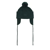 Vans Earflap Pom Beanie Hat in Green, Acrylic