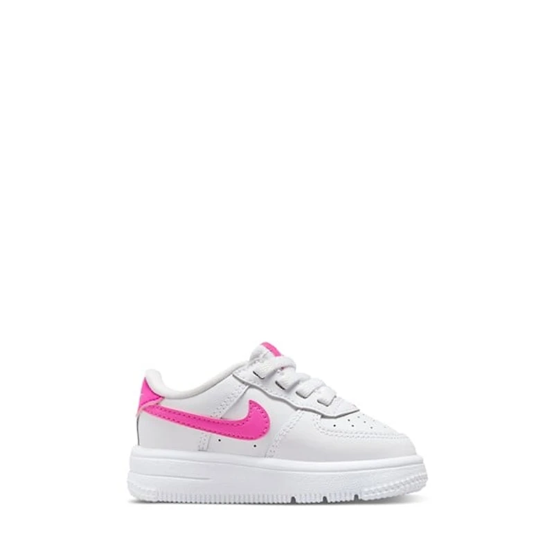 Nike Toddler's AF1 Low Easy On Sneakers White/Pink White Misc, Toddler Leather