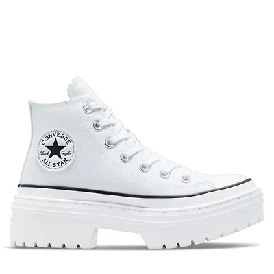 Converse Women's Chuck Taylor All Star Lugged Hi Sneakers in White Misc, Size 10, Canvas
