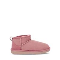 UGG Little Kids' Classic Ultra Mini Boots in Dusty in Rose, Size Largeittle Kid 4, Suede