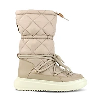 Pajar Women's Gravita Tall Winter Waterproof Boots Beige, Nylon
