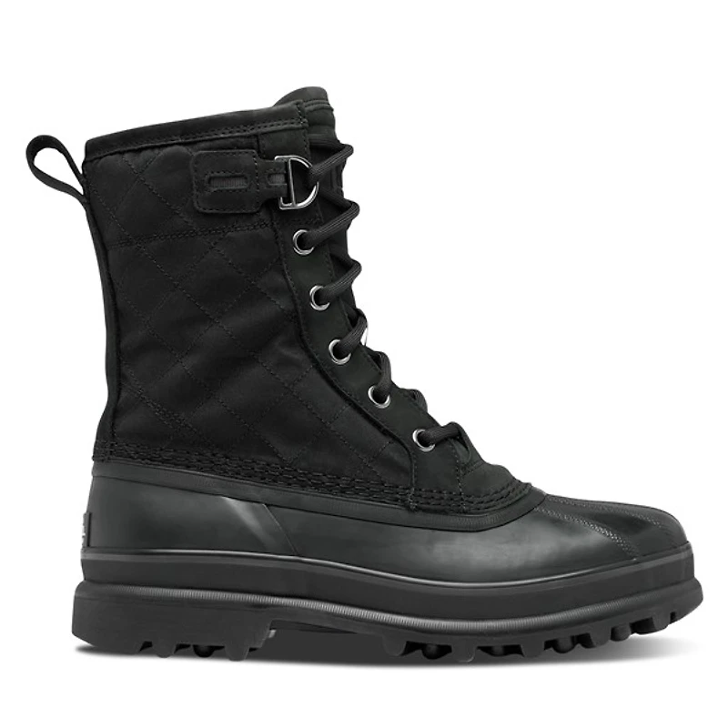 Sorel Men's Caribou Royal Waterproof Lace-Up Boots Black, Canvas