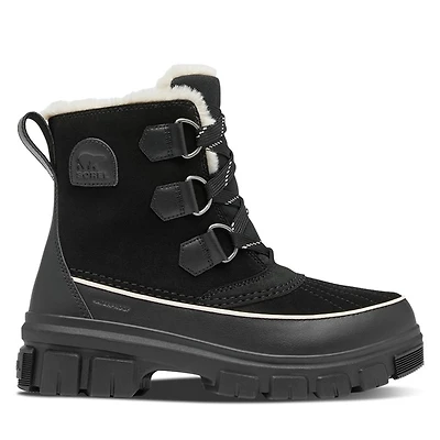 Sorel Women's Tivoli V Winter Waterproof Boots Black, Leather