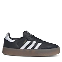 adidas Women's Sambae Platform Sneakers Black White Black, Leather
