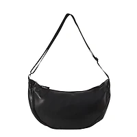 Floyd Half Moon Shoulder Bag in Black, Polyester