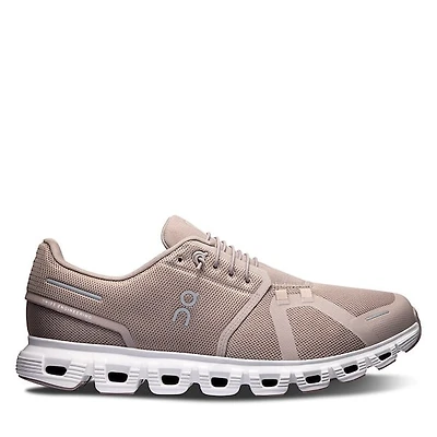 On Men's Cloud 6 Athletic Sneakers Taupe Gris Moyen, Polyester