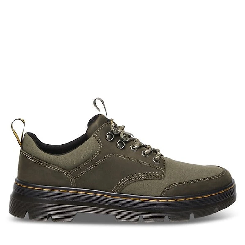 Dr. Martens Men's Reeder Lace-Up Shoes Green Moyen, Leather