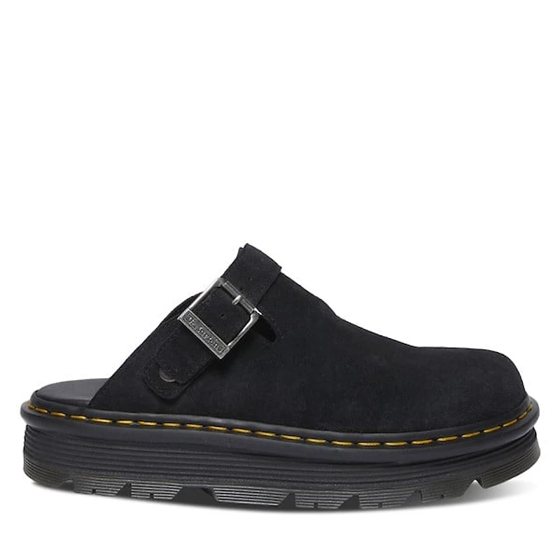Dr. Martens Zebzag Platform Mules Black, Womens / Mens Suede