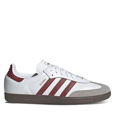 adidas Men's Samba OG Sneakers White/Red White Misc, Leather