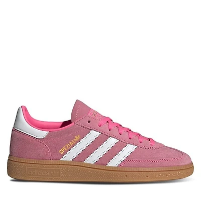 adidas Handball Spezial Sneakers in Pink/White in Rose Misc, Size Womens 7 / Mens 6, Suede