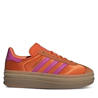 adidas Women's Gazelle Bold Platform Sneakers Orange/Pink, Suede