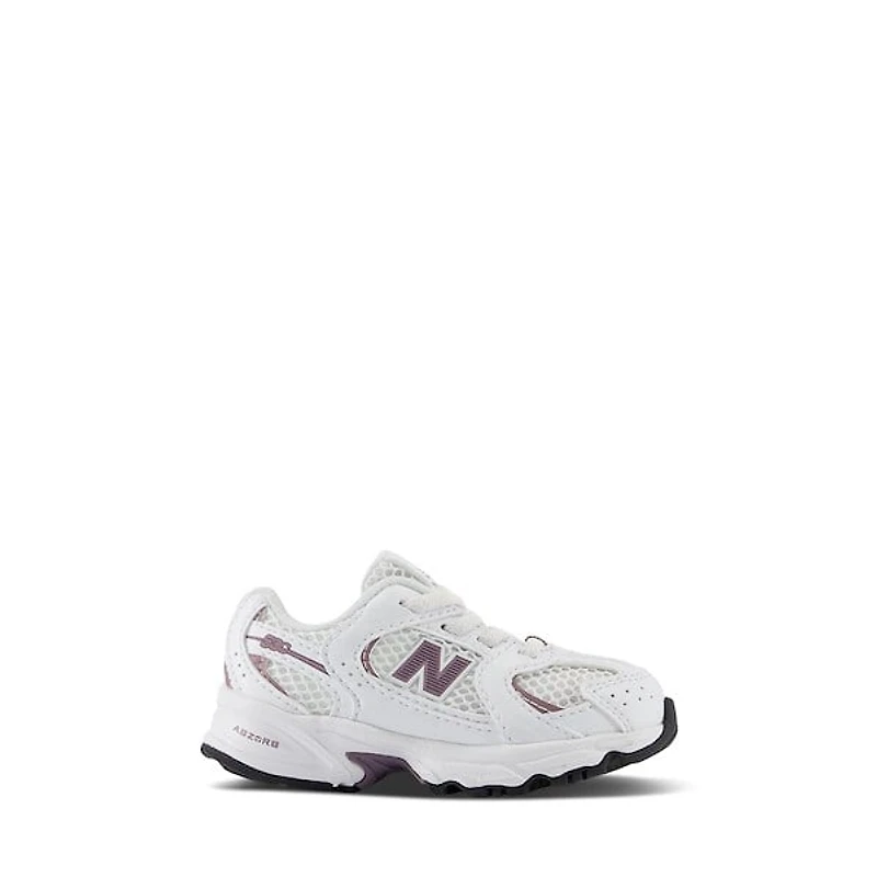 New Balance Toddler's 530 Sneakers in White/Purple, Size Toddler 7, Rubber