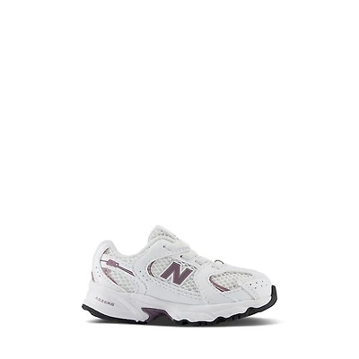 New Balance Toddler's 530 Sneakers in White/Purple, Size Toddler 7, Rubber