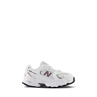 New Balance Toddler's 530 Sneakers in White/Purple, Size Toddler 7, Rubber