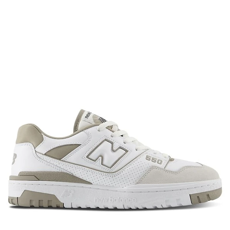 New Balance Men's BB550 Sneakers White/Taupe White Misc, Leather
