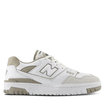 New Balance Men's BB550 Sneakers White/Taupe White Misc, Leather