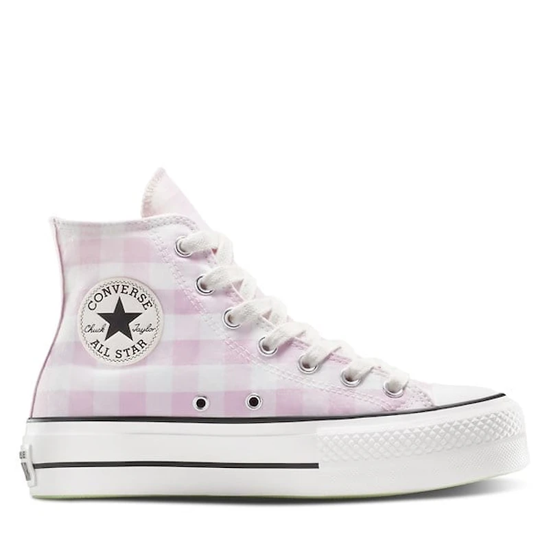Converse Women's Chuck Taylor Lift Hi Sneakers Pink/White Rose, Canvas