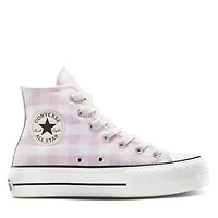 Converse Women's Chuck Taylor Lift Hi Sneakers Pink/White Rose, Canvas