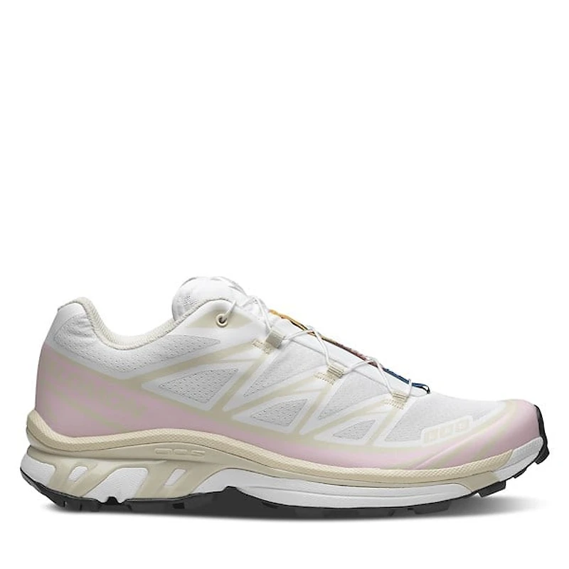 Salomon XT-6 Sneakers in Off-White/Pink in White Misc, Size Womens 10 / Mens 9, Rubber