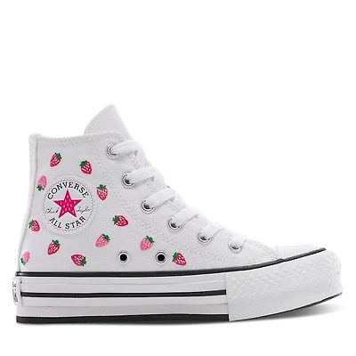 Converse Little Kids' Chuck Taylor All Star EVA Lift Hi Strawberry Sneakers White, Largeittle Kid Canvas