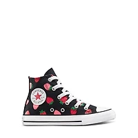 Converse Little Kid's Chuck Taylor All Star Hi Strawberry Sneakers Black White, Largeittle Kid Canvas