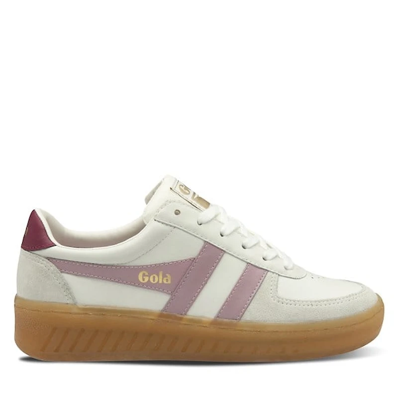 Gola Women's Grandslam Elite Platform Sneakers White/Pink/Red White Misc, Leather