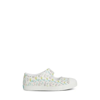 Native Toddler's Daisy Floral Juniper Slip-Ons White Misc, Toddler Rubber