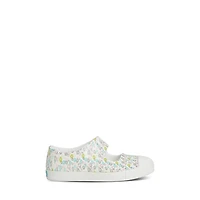 Native Toddler's Daisy Floral Juniper Slip-Ons White Misc, Toddler Rubber
