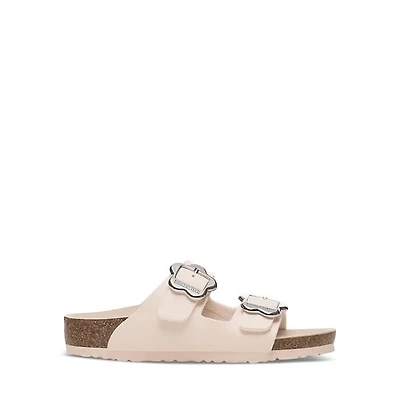 Birkenstock Little Kids Arizona Flower Buckle Sandals Light Rose, Largeittle Kid / EU Suede