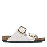 Birkenstock Women's Arizona Hammered Buckle Sandals White, / EU Leather