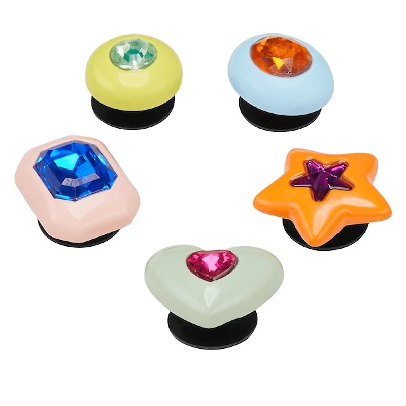 Crocs Gem 5 Pack Jibbitz in Vif, Rubber