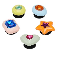 Crocs Gem 5 Pack Jibbitz in Vif, Rubber