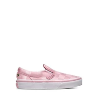 Vans Little Kid's Checkerboard Classic Slip-On Satin Rose Misc, Largeittle Kid Canvas