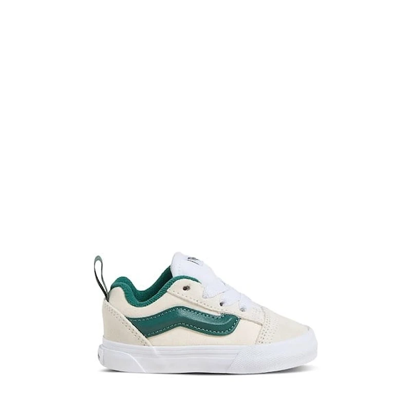 Toddler's Knu Skool Vans Cream/Green, Toddler Canvas