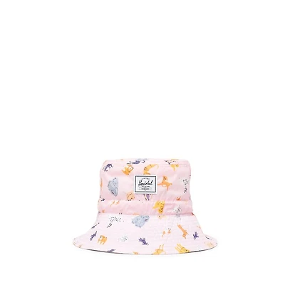 Herschel Supply Co. Toddlers Beach UV Dog Print Bucket Hat in Rose Misc, Nylon