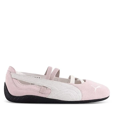 Puma Women's Speedcat Ballet Shoes Pink/White Rose, Leather