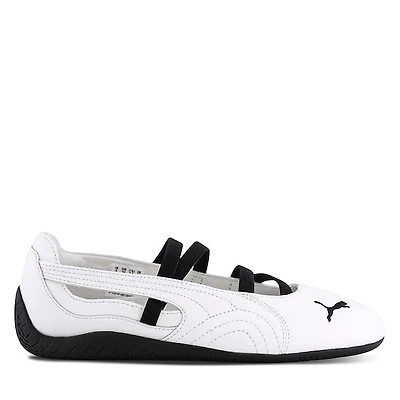 Puma Women's Speedcat Ballet Shoes White Black, Leather