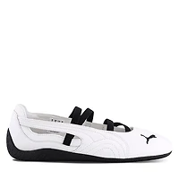 Puma Women's Speedcat Ballet Shoes White Black, Leather